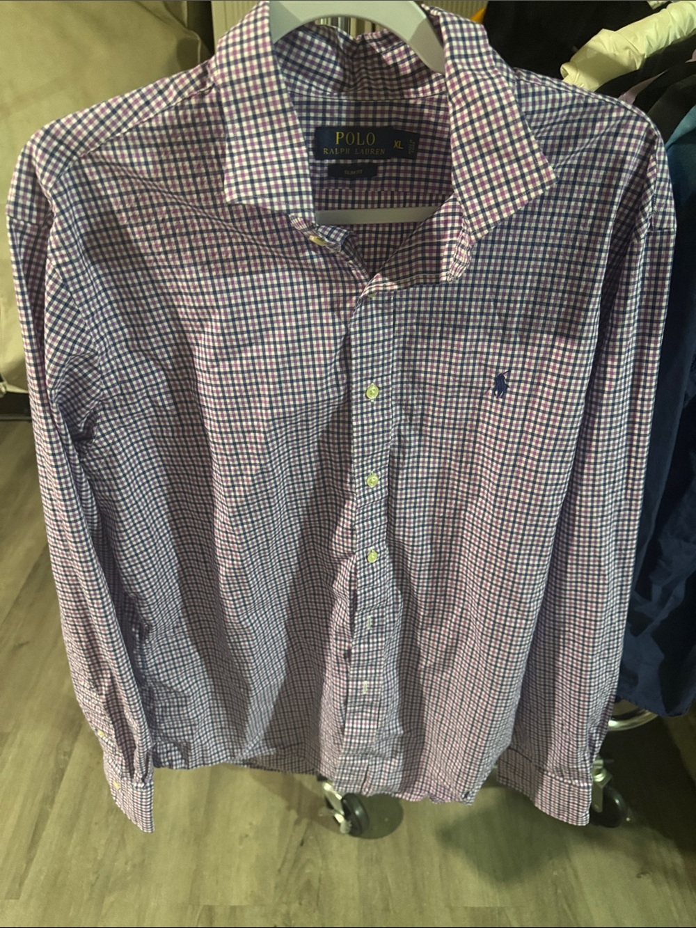 Polo by Ralph Lauren Pink and Blue Gingham Button-Down Shirt